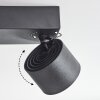 Narel Plafonnier, Spot de plafond LED Noir, 4 lumières