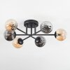 Chehalis Plafonnier, Boule lumineuse 55 cm Ambre, Fumé, 6 lumières