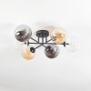 Chehalis Plafonnier, Boule lumineuse 62 cm Ambre, Clair, Fumé, 6 lumières