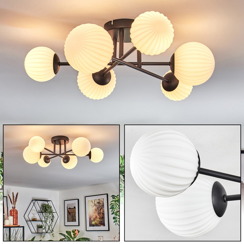 Chehalis Plafonnier, Boule lumineuse 55 cm Blanc, 6 lumières main product photo