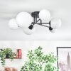 Chehalis Plafonnier, Boule lumineuse 62 cm Blanc, 6 lumières