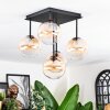 Chehalis Plafonnier, Boule lumineuse Ambre, Clair, 5 lumières