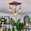 Chehalis Plafonnier, Boule lumineuse Ambre, Clair, 5 lumières