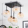 Chehalis Plafonnier, Boule lumineuse Ambre, Clair, 5 lumières