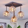 Chehalis Plafonnier, Boule lumineuse Ambre, Clair, 5 lumières