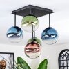 Chehalis Plafonnier, Boule lumineuse Bleu, Vert, Clair, Cuivré, 5 lumières
