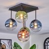 Chehalis Plafonnier, Boule lumineuse Bleu, Vert, Clair, Cuivré, 5 lumières