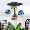 Chehalis Plafonnier, Boule lumineuse Bleu, Vert, Clair, Cuivré, 5 lumières