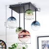 Chehalis Plafonnier, Boule lumineuse Bleu, Vert, Clair, Cuivré, 5 lumières