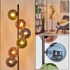 Gastor Boule lumineuse, Lampadaire 34 cm Bleu, Vert, Cuivré, 6 lumières