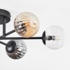 Chehalis Plafonnier, Boule lumineuse 51 cm Ambre, Clair, Fumé, 6 lumières