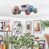 Chehalis Plafonnier, Boule lumineuse 60 cm Bleu, Vert, Cuivré, 6 lumières