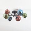 Chehalis Plafonnier, Boule lumineuse 60 cm Bleu, Vert, Cuivré, 6 lumières