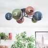 Chehalis Plafonnier, Boule lumineuse 60 cm Bleu, Vert, Cuivré, 6 lumières