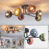 Chehalis Plafonnier, Boule lumineuse 51 cm Bleu, Vert, Clair, Cuivré, 6 lumières