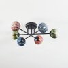 Chehalis Plafonnier, Boule lumineuse 51 cm Bleu, Vert, Clair, Cuivré, 6 lumières
