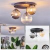Chehalis Plafonnier, Boule lumineuse 30 cm Ambre, Clair, Fumé, 3 lumières