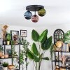 Chehalis Plafonnier, Boule lumineuse 30 cm Bleu, Vert, Cuivré, 3 lumières