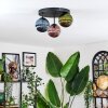 Chehalis Plafonnier, Boule lumineuse 30 cm Bleu, Vert, Cuivré, 3 lumières