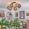 Gastor Plafonnier, Boule lumineuse Bleu, Vert, Cuivré, 6 lumières