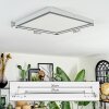 Finsrud Plafonnier, Panel LED Argenté, 1 lumière