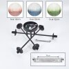 Chehalis Plafonnier, Boule lumineuse 55 cm Bleu, Vert, Clair, Cuivré, 6 lumières