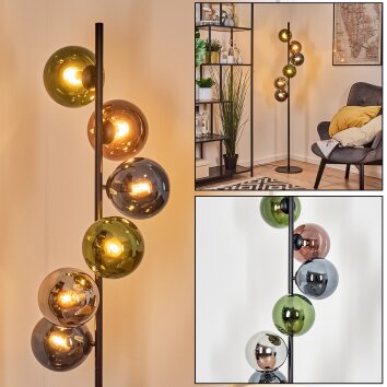 Gastor Boule lumineuse, Lampadaire 34 cm Bleu, Chrome, Vert, Cuivré, Fumé, 6 lumières Gastor Boule lumineuse, Lampadaire 34 cm Bleu, Chrome, Vert, Cuivré, Fumé, 6 lumières