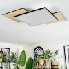 Barullu Plafonnier, Panel LED Couleur bois, Noir, Blanc, 1 lumière