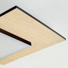 Barullu Plafonnier, Panel LED Couleur bois, Noir, Blanc, 1 lumière