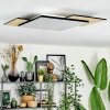 Barullu Plafonnier, Panel LED Couleur bois, Noir, Blanc, 1 lumière
