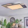 Barullu Plafonnier, Panel LED Couleur bois, Noir, Blanc, 1 lumière