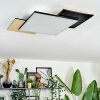Barullu Plafonnier, Panel LED Couleur bois, Noir, Blanc, 1 lumière