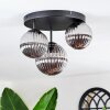 Chehalis Plafonnier, Boule lumineuse 30 cm Fumé, 3 lumières
