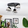 Chehalis Plafonnier, Boule lumineuse 30.5 cm Chrome, Clair, Fumé, 3 lumières