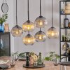 Koyoto Suspension, Boule lumineuse, Suspension Ambre, Clair, Fumé, 6 lumières