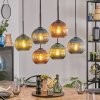 Koyoto Suspension, Boule lumineuse, Suspension Bleu, Vert, Cuivré, 6 lumières