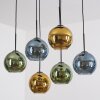 Koyoto Suspension, Boule lumineuse, Suspension Bleu, Or, Vert, 6 lumières