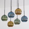Koyoto Suspension, Boule lumineuse, Suspension Bleu, Or, Vert, 6 lumières