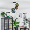 Koyoto Plafonnier, Boule lumineuse 31 cm Bleu, Vert, Cuivré, 4 lumières