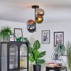 Gastor Plafonnier, Boule lumineuse 32 cm Bleu, Chrome, Vert, Cuivré, Fumé, 4 lumières
