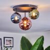 Chehalis Plafonnier, Boule lumineuse 32 cm Bleu, Vert, Cuivré, 3 lumières