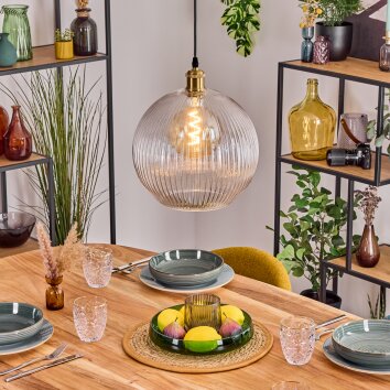 Koyoto Suspension, Boule lumineuse, Suspension Or, 1 lumière