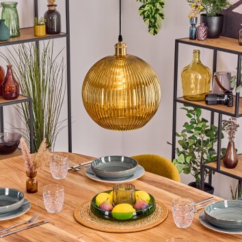 Koyoto Suspension, Boule lumineuse, Suspension Or, 1 lumière