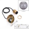 Koyoto Suspension, Boule lumineuse, Suspension Or, 1 lumière