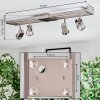 Danil Plafonnier, Spot de plafond LED Nickel mat, 4 lumières