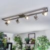 Danil Plafonnier, Spot de plafond LED Nickel mat, 6 lumières