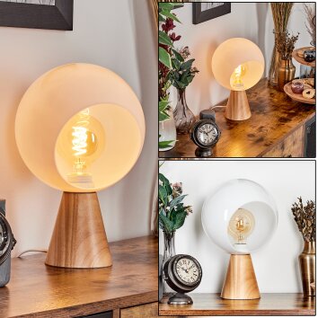 Velmo Lampe à poser LED Écru, 1 lumière