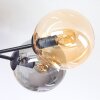 Gastor Plafonnier, Boule lumineuse Ambre, Fumé, 6 lumières