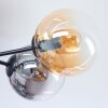 Gastor Plafonnier, Boule lumineuse Ambre, Clair, Fumé, 6 lumières