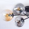 Gastor Plafonnier, Boule lumineuse Ambre, Clair, Fumé, 6 lumières